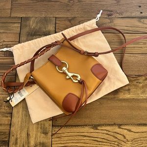 Rebecca Minkoff | Megan Mini Feed Bag Whipstitch | camel color | cross body